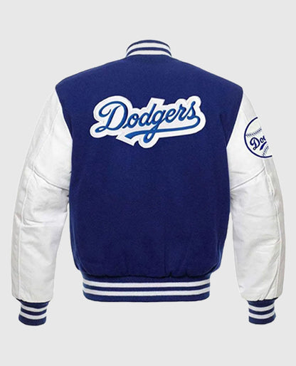 Blue and White LA Dodgers Varsity Jacket