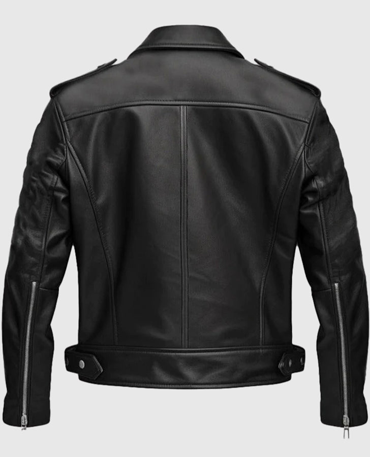 Boulevard Black Biker Leather Jacket
