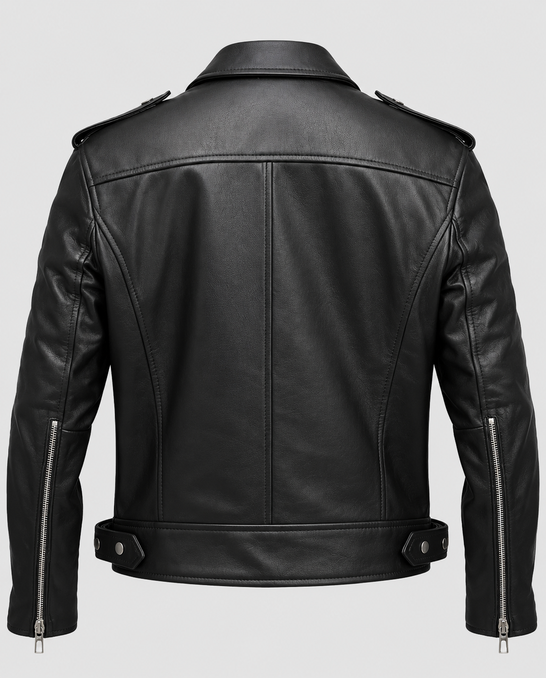 Boulevard Black Leather Biker Jacket