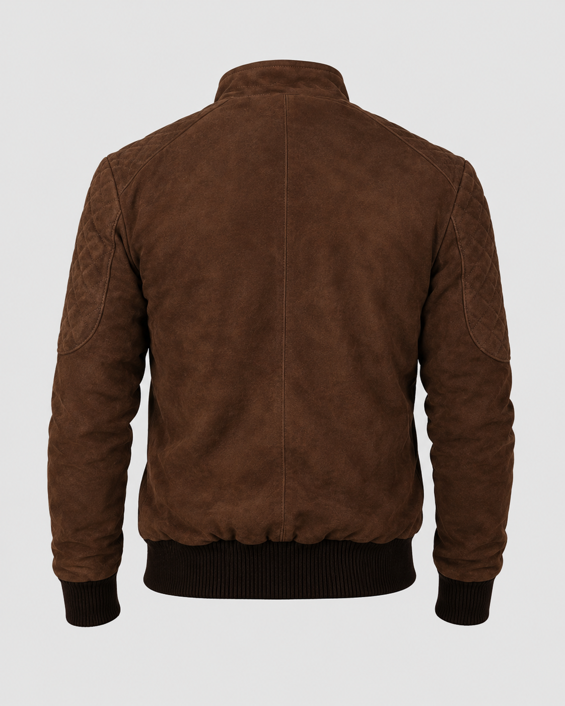 Brown Bomber Suede Leather Jacket