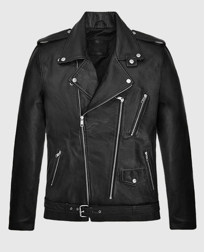 Bruno Mars Black Biker Leather Jacket