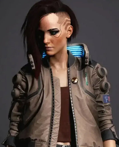 Cyberpunk 2077 Edgerunners Miss V Bomber Leather Jacket