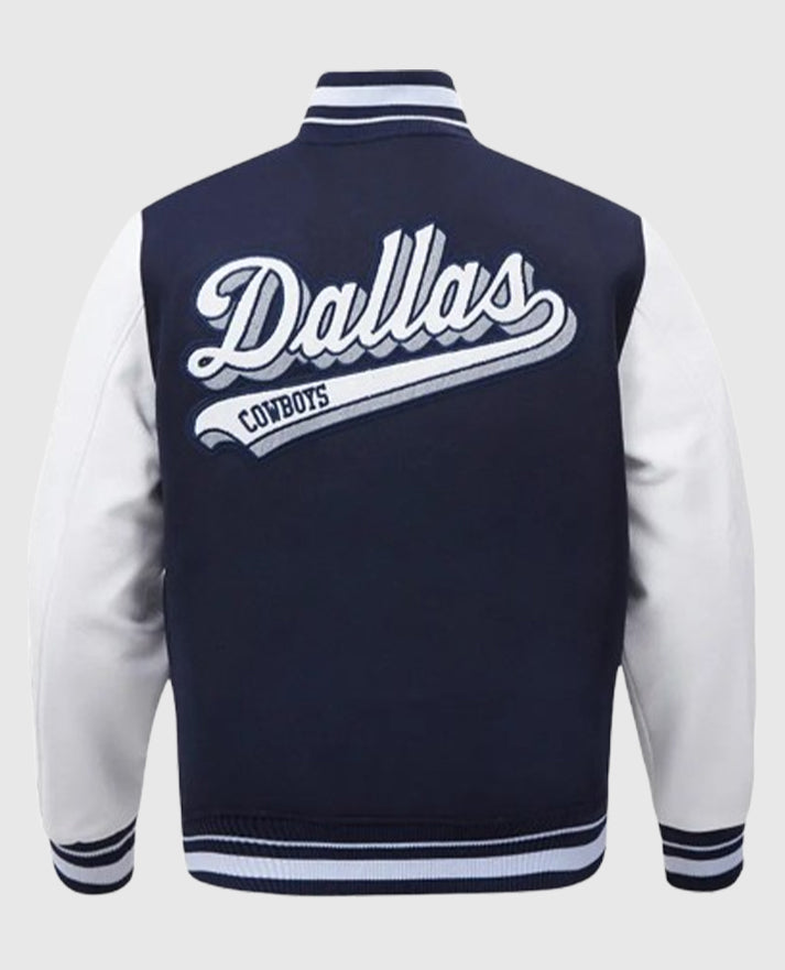 Dallas Cowboys Script Tail Varsity Jacket