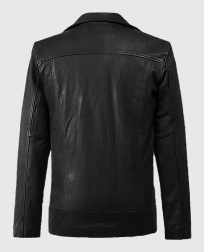 Dauntless Black Leather Biker Jacket