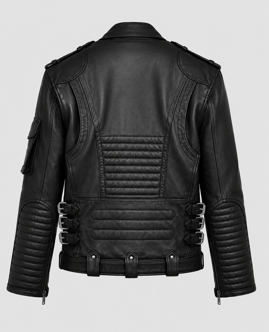 Deadwood Moto Black Leather Jacket