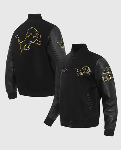 Detroit Lion Black jacket with gold logos