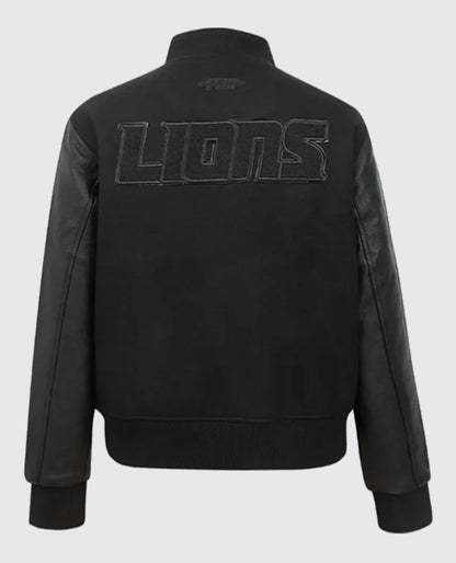 Detroit Lions Black Varsity Jacket