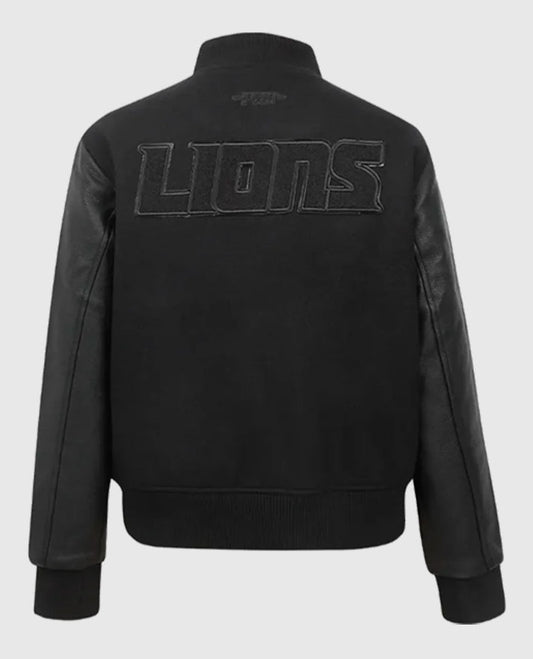 Detroit Lions Black Varsity Jacket