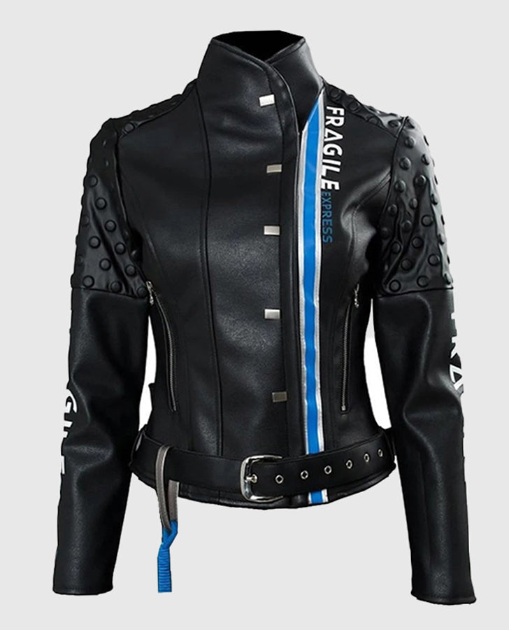 Fragile Express Black Leather Jacket