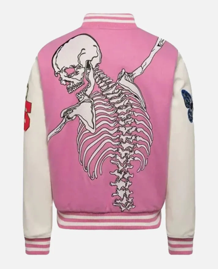 Godspeed Skull Pink Varsity Jacket
