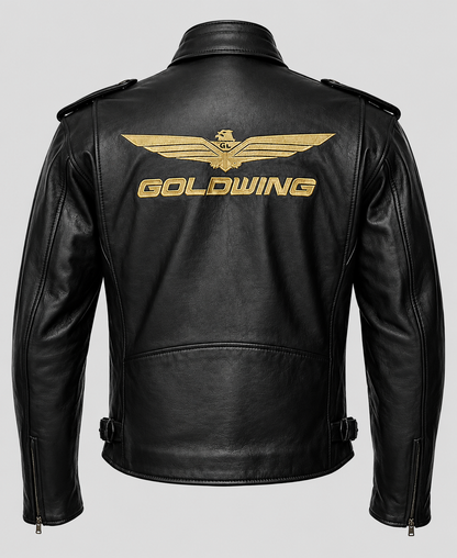 Goldwing Black Biker Leather Jacket