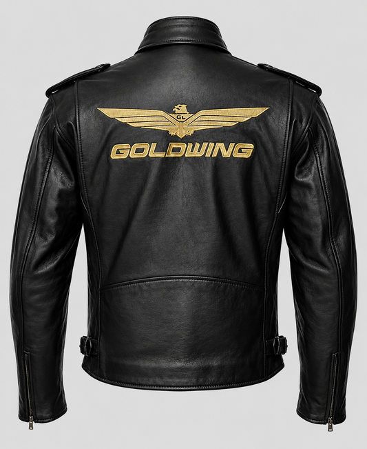 Goldwing Black Biker Leather Jacket