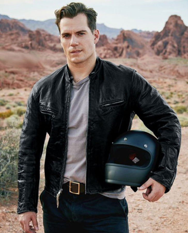 Henry Cavill Black Leather Jacket