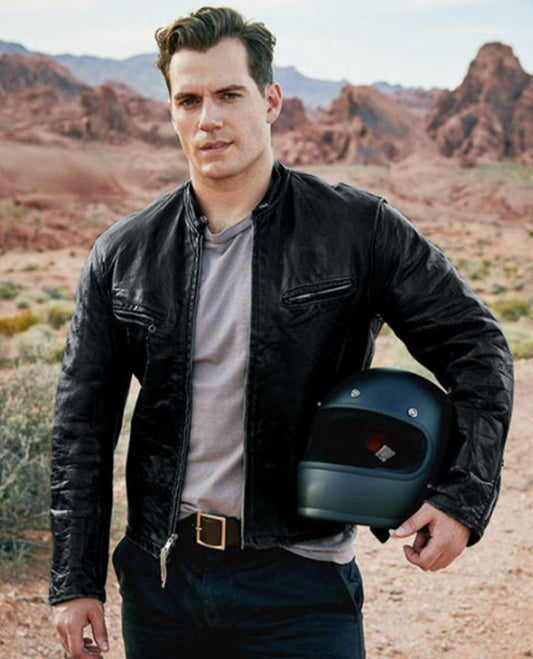 Henry Cavill Black Leather Jacket