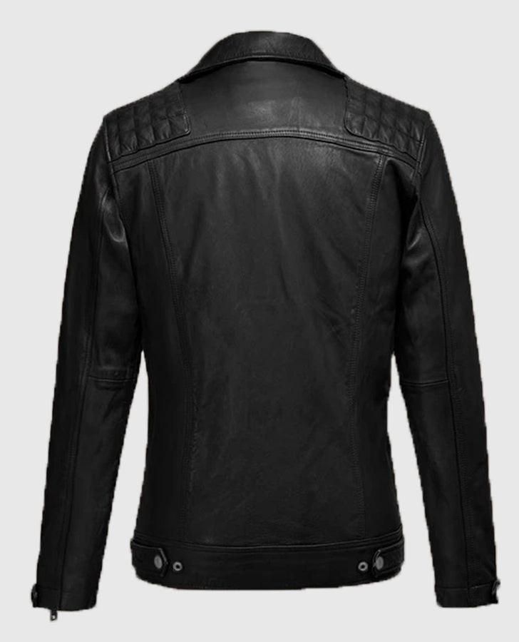Ironwood Black Leather Biker Jacket