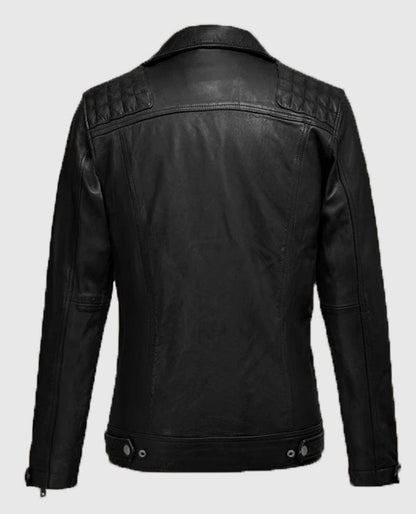 Ironwood Black Leather Biker Jacket