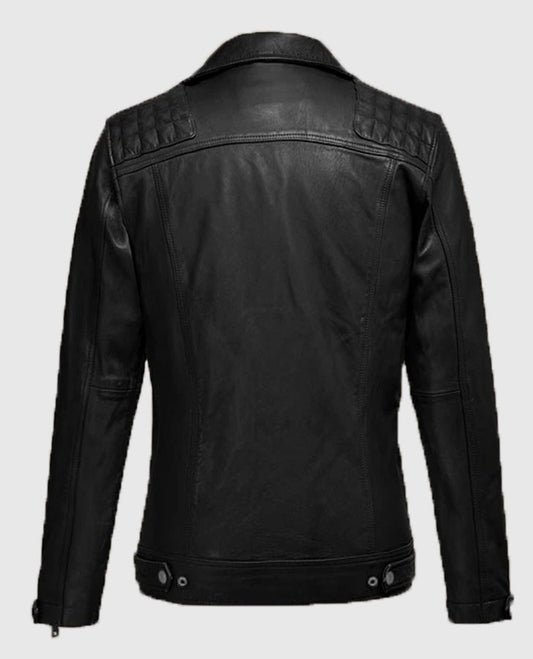 Ironwood Black Leather Biker Jacket