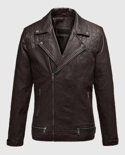 Ironwood Brown Biker Leather Jacket