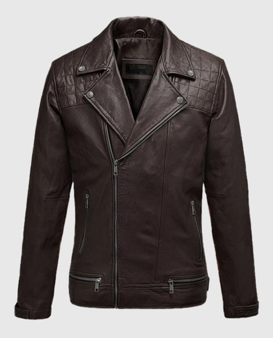 Ironwood Brown Biker Leather Jacket