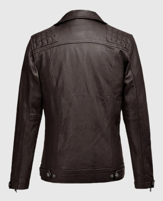 Ironwood Brown Leather Biker Jacket