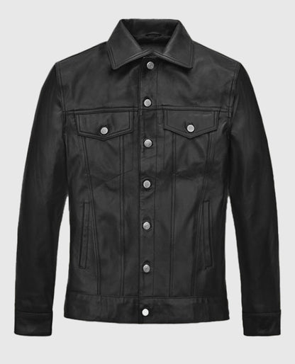 Jeff-Goldblum-Black Leather-Jacket