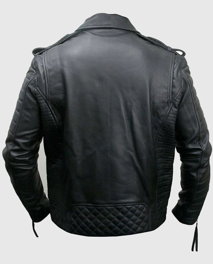 Kay Michael Black Leather Biker Jacket