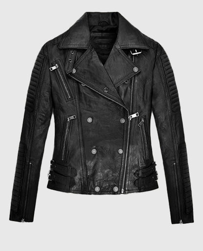Keira Knightley Domino Biker Leather Jacket