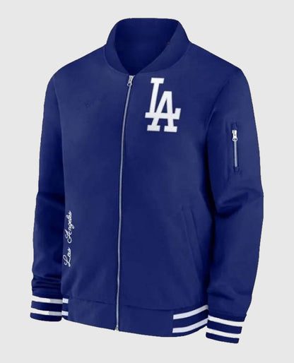 LA Dodgers Dave Roberts Blue Bomber Jacket