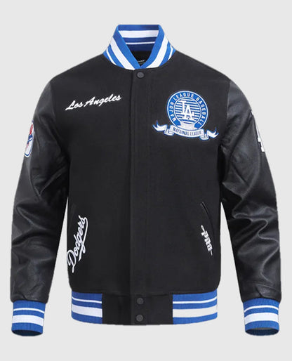LA Dodgers Team Badge Classic Rib Varsity Jacket