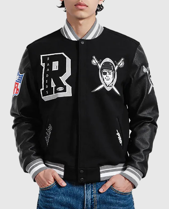 Las Vegas Raiders Best of Classic Rib Varsity Jacket