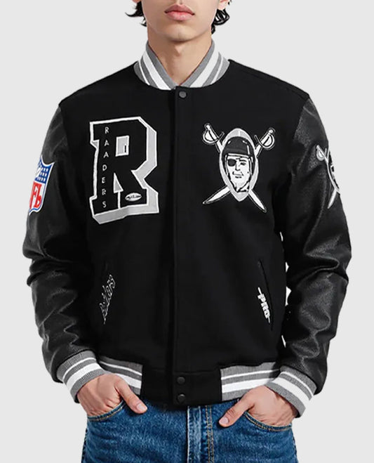 Las Vegas Raiders Best of Classic Rib Varsity Jacket