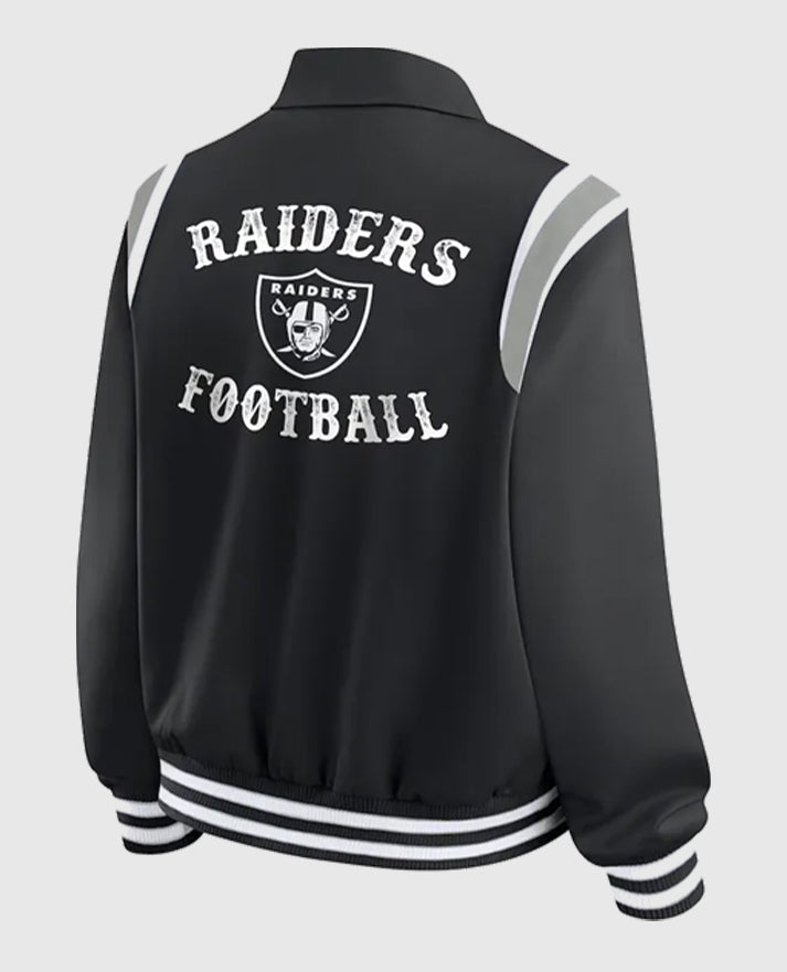 Las Vegas Raiders Lightweight Black Satin Jacket