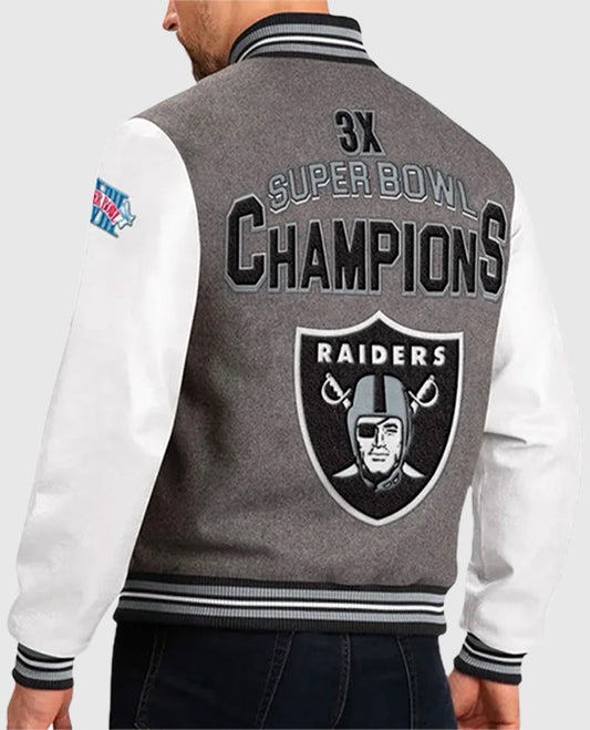 Las Vegas Raiders Supper bowl champion Varsity Jacket