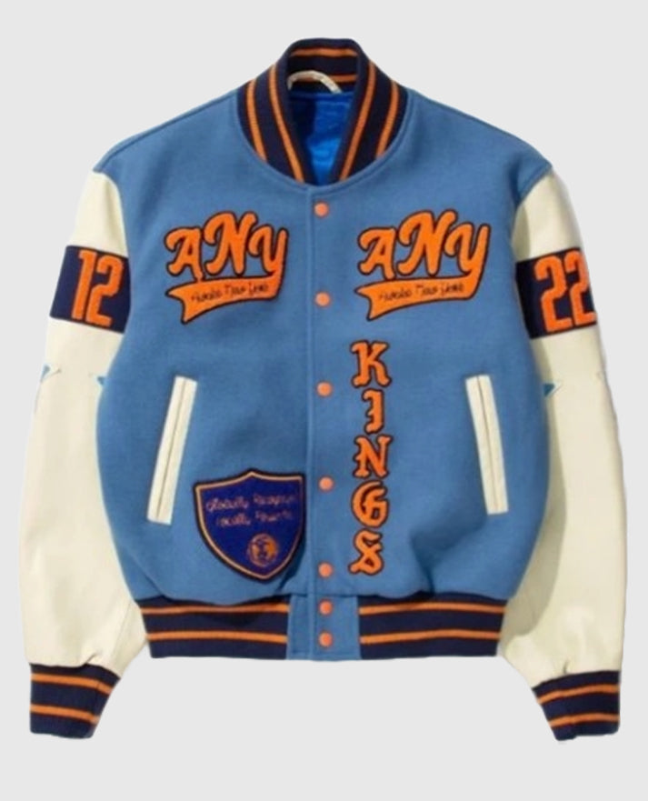 LeBron James NBA 22 Blue White Varsity Jacket