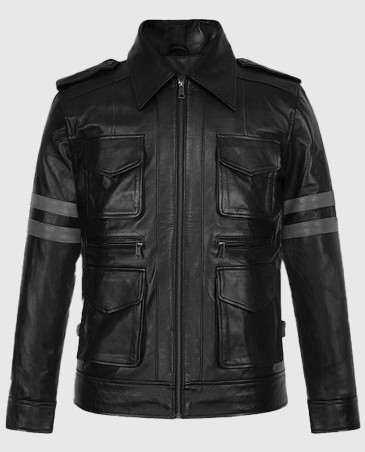Leon Kennedy Black Leather Jacket
