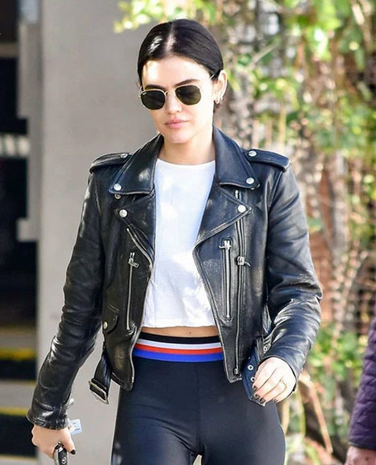 Lucy Hale Black Leather Jacket