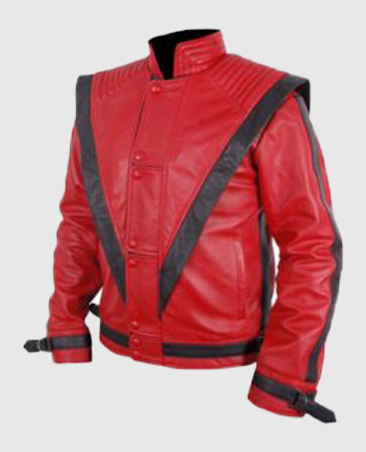 Michael Jackson Thriller Red Leather Jacket
