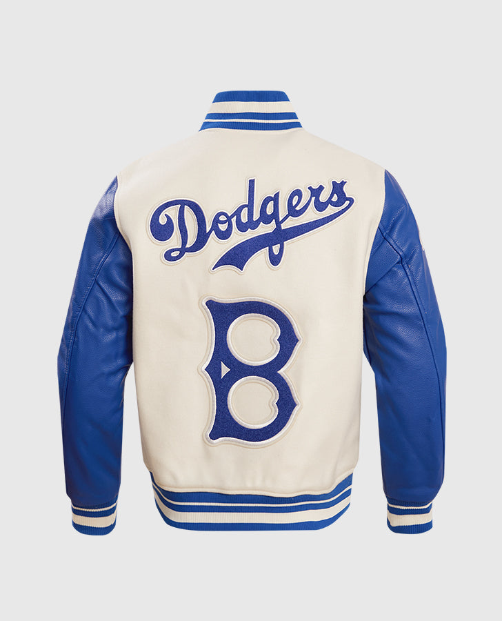 MLB Brooklyn Dodgers Retro Rib Wool Varsity Jacket
