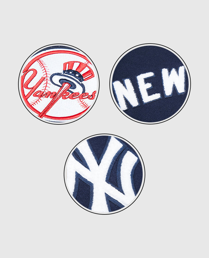 Women's MLB New York Yankees Blue White Varsity Jacket