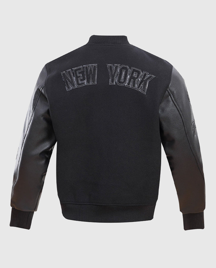 MLB New York Yankees Black Varsity Jacket
