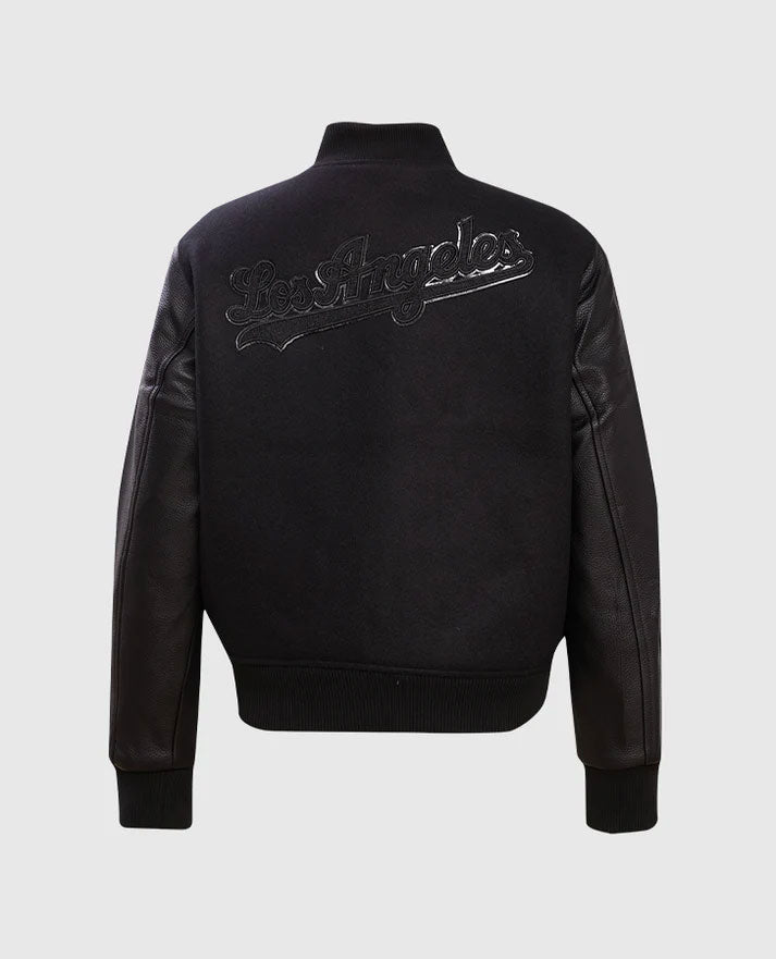 MLB Los Angeles Dodgers Women's Black Varsity Jacket