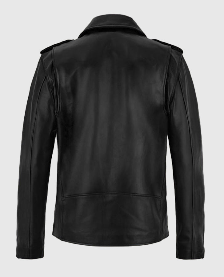 Marlon Brando The Wild One Black Biker Leather Jacket