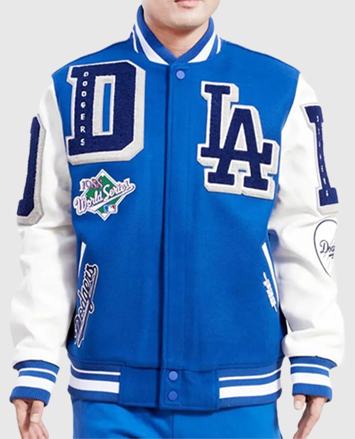 Mash Up LA Dodgers Blue White Varsity Jacket