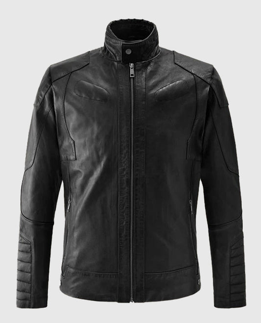 Men's Black Cafe Racer Jacket