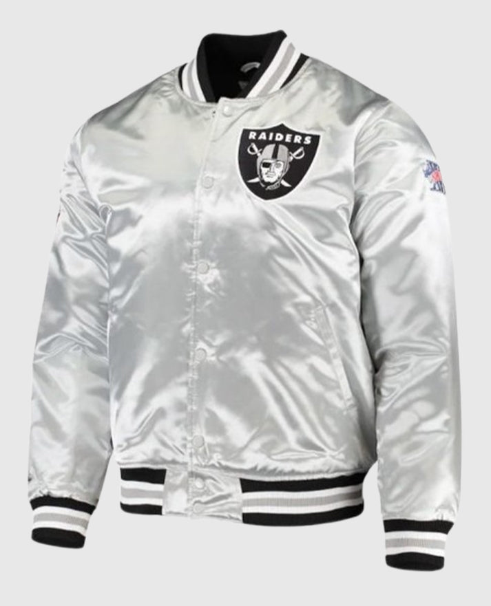 Men’s Raiders Las Vegas Super Bowl XI Silver Jacket