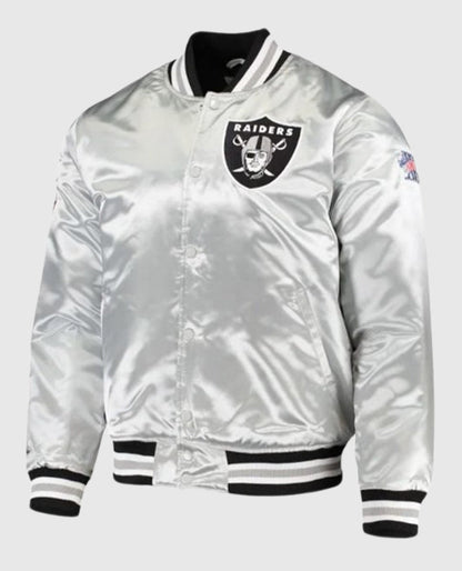 Men’s Raiders Las Vegas Super Bowl XI Silver Jacket