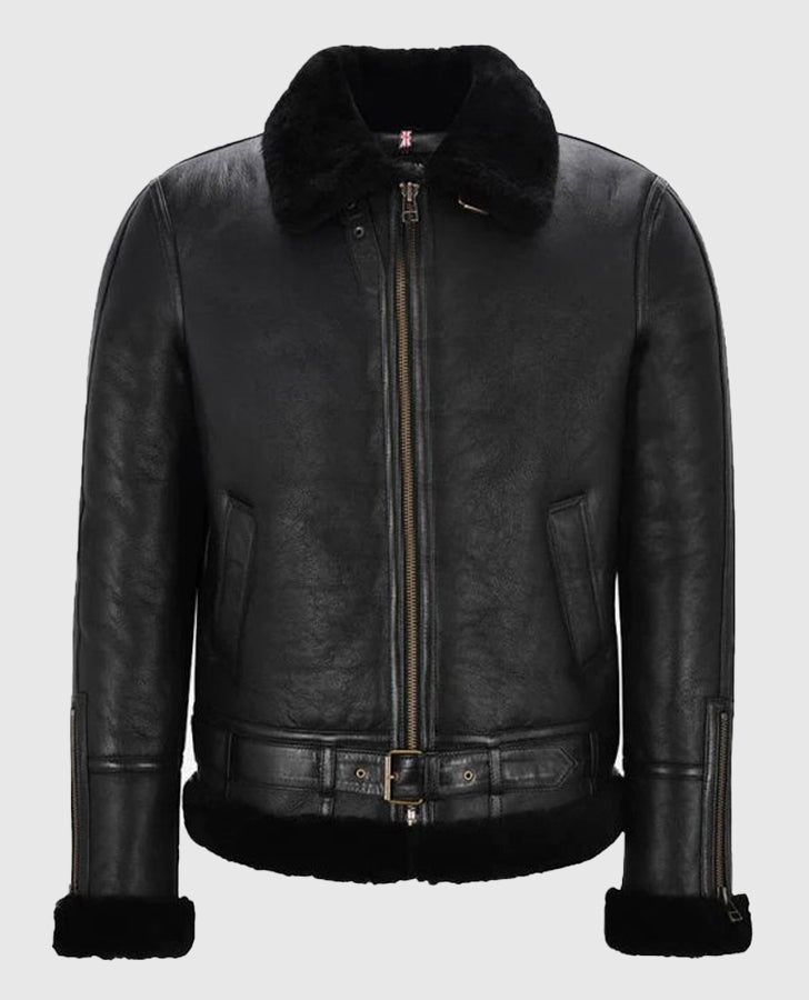 Men's Belted B3 Shearling Jacket