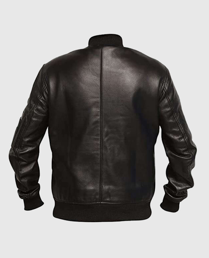 Mens Black Bomber Jacket