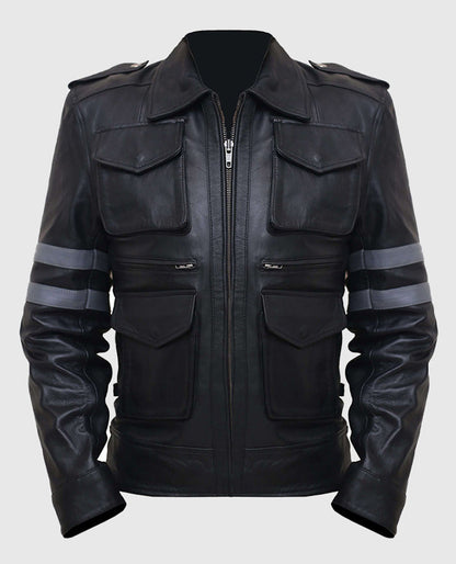 Men's Black Motorcycle Leather Jacket