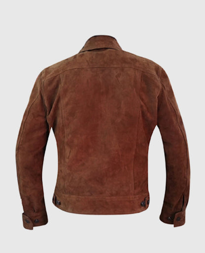 Men's Brown Suede Leather Jacket